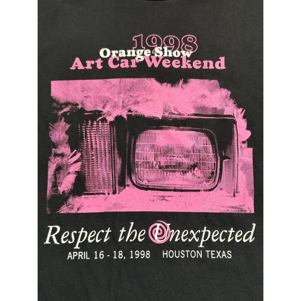 Vintage 1998 Houston Art Car Weekend T Shirt XL Black Fruit of the Loom USA Tee - Picture 4 of 10